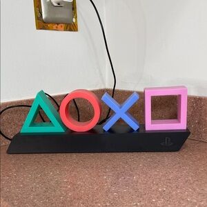 Sony PlayStation Icon Light with Red, Green, Blue, Pink